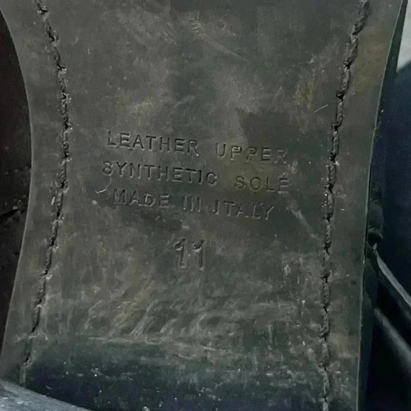 Italian black leather boots size 10 (it says 11 but it’s a US 10) - Picture 2 of 9